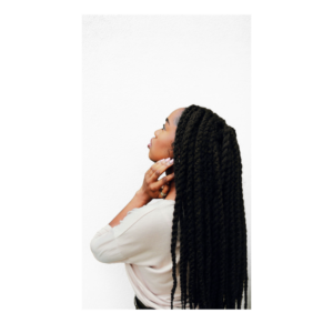 Noir et Blanc Élégant Minimaliste Moderne Professionnel Calligraphique Mode Logo (4) Marley 18 Pouces pour Faux Locs Afro Twist - Extensions Synthétiques Crochet (Noir)