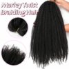 Marley Twist Hair Long Cuban Twist Hair Pre Fluffed Afro Kinky Curly Twists Crochet Hair Synthetic Marley Braids Extensions,1B#